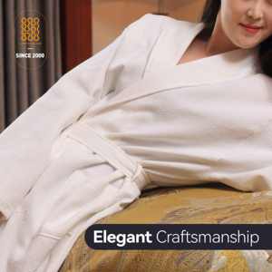 100% कपास होटल वाफ़ल स्नान रोबे नरम सांस लेने योग्य त्वरित-शुष्क क्लासिक शैली स्पा बाथ्रोब को अवशोषित करता है - Product Image 4