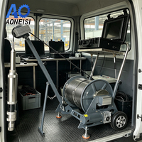 Caméra de fond de puits avec sonde sous-marine, moniteur IPS LCD, double vue, grand angle, inclut un étui de protection, pour l'inspection des canalisations municipales