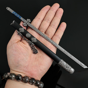 CANGYUAN Tu Animation's 22cm แบบเต็มรูปโลหะ Mengchuan <span class=keywords><strong>Tang</strong></span> Hengdao ของเล่นเด็กพวงกุญแจโมเดลอาวุธอุปกรณ์ต่อพ่วง - Product Image 1