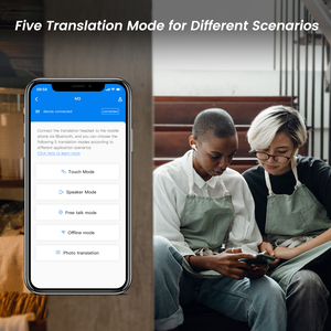 Tai nghe phiên dịch M3, tai nghe phiên dịch ngôn ngữ thời gian thực, thiết bị phiên dịch giọng nói tức thì, 144 ngôn ngữ trực tuyến, 8 ngôn ngữ ngoại tuyến - Product Image 6