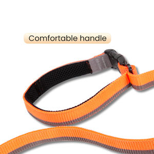 OEM Logo personalizzato retrattile cane corda di piombo con doppio manico Bungee mani libere di sicurezza durevole riflettente addestramento cane guinzaglio - Product Image 4