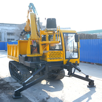 Dumper chenillé multifonctionnel Euro 5 diesel pour exploitation forestière et minière, 8 tonnes, à entraînement hydraulique