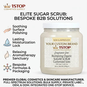 Crème exfoliante en gros à l'amande pour le corps – Nettoyant corporel – Formation à la production de formules en vrac - Product Image 2
