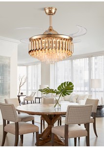 <span class=keywords><strong>Ventilateur</strong></span> de Plafond LED Moderne Personnalisé en Cristal <span class=keywords><strong>avec</strong></span> <span class=keywords><strong>Télécommande</strong></span>, Éclairage de Salon Intérieur, <span class=keywords><strong>Lustre</strong></span> Élégant, Prix Usine - Product Image 2