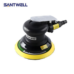 Ponceuse-<span class=keywords><strong>polisseuse</strong></span> pneumatique à engrenages Santwell, disque de 6 pouces, 12 000-15 000 tr/min, vitesse fixe, poignée ergonomique, aspiration non intégrée, évacuation arrière - Product Image 1