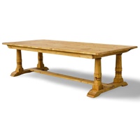 Table à manger rustique en pin massif de 72 pouces, pliable, pour la maison, l'hôtel, l'hôpital ou le parc