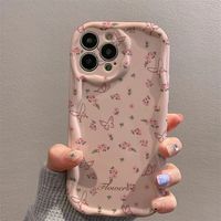 Coque de téléphone portable en silicone TPU avec motif de papillon rose et de crème glacée pour iPhone X Xr Xs Max 11 12 13 14 15 16 17