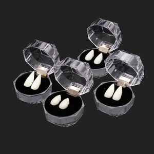 BOÎTE Horrible Clown Amusant Robe <span class=keywords><strong>Vampire</strong></span> Dents <span class=keywords><strong>de</strong></span> Prothèse Fête D'halloween Zombie Prothèses Dentaires Accessoires Cosplay Diable Crocs Dents Grillz - Product Image 1