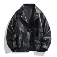 Blouson Moto Vintage Noir Homme en Similicuir PU – Manteau Personnalisé OEM pour l'Automne et les Voyages