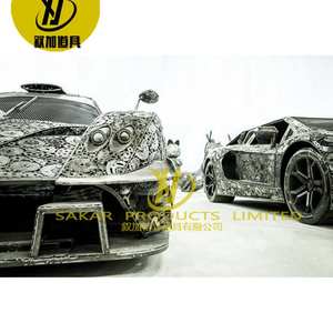 Gran tamaño al aire libre jardín Parque decoración <span class=keywords><strong>Corten</strong></span> acero Pino cono escultura gigante Robot escultura Coche - Product Image 3