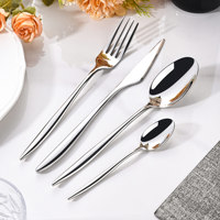 Ensemble de couverts de luxe pour mariage, style russe, en acier inoxydable 18/10, couteau, fourchette, cuillère, 4 pièces