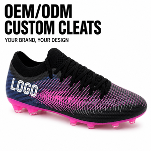 Chaussures <span class=keywords><strong>de</strong></span> football pour hommes, noires et roses, crampons <span class=keywords><strong>de</strong></span> football professionnels, vente en gros, crampons <span class=keywords><strong>de</strong></span> football personnalisés - Product Image 1