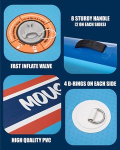 แพลตฟอร์มเป่าลมแบบกำหนดเองสำหรับ OEM คุณภาพสูง ผลิตจาก PVC แบบ Drop Stitch เกาะลอยน้ำ ท่าเรือเป่าลม Ma-B09Q25PJFQ วัสดุ Drop Stitch Teak EVA - Product Image 3