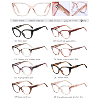 Monture de lunettes optiques Partagas TR90 carrées avec charnières à ressort et branches à fixation par broche, anti-lumière bleue, pour femmes