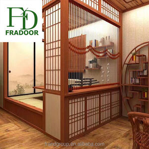 <span class=keywords><strong>Porte</strong></span> japonaise en bois massif à quatre panneaux avec roue <span class=keywords><strong>coulissante</strong></span> en papier Shoji - Product Image 4