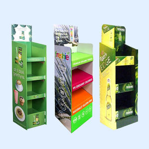 Supermarkt-Getränke-Verkaufsständer aus umweltfreundlichen, recycelten Materialien, freistehender Pappaufsteller, Obst-Präsentationsregal - Product Image 5