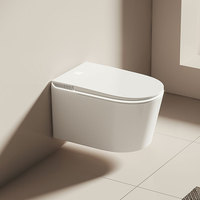 QIXING 505W Toilette intelligente murale avec siège chauffant, couvercle automatique, bidet intégré, nouveau design