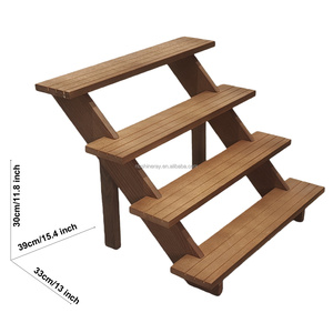 Rak Kue Kayu Modern 4 Tingkat, Rak Pajangan Bertingkat, Rak Penyimpanan Multifungsi, Dekorasi Ruang Tamu, Kamar Mandi, dan Makanan - Product Image 3