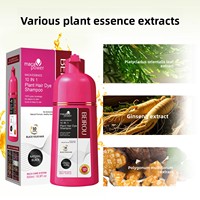 Krim Pewarna Rambut Ekstrak Tumbuhan Alami Organik Premium, Tahan Lama, Efek Cepat, Warna Hitam Permanen 500mL