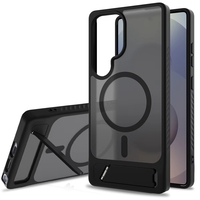 Coque pour S25 Ultra avec béquille, sensation de peau, magnétique, antichoc, compatible S24 S