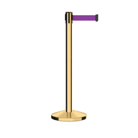 Barrière de file d'attente rétractable en acier inoxydable personnalisable en gros avec support de barrière éclairé pour le contrôle des foules à l'aéroport