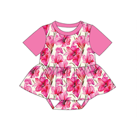 Combinaison jupe à manches courtes d'été de haute qualité pour petites filles, barboteuse jupe confortable et tendance pour bébés et enfants