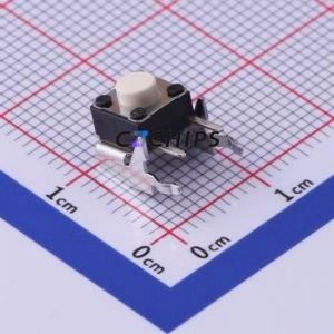 SKHHUFA010 Tactile Switch Through hole Switch Single Pole Single Throw Round Button Right Angle Insert With Bracket - Product Image 1