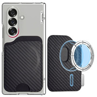 Porte-cartes magnétique en cuir PU pour téléphones mobiles S26, N52, avec blocage RFID, style tendance