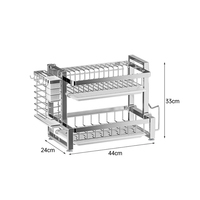 Égouttoir à vaisselle commercial en acier inoxydable noir pour cuisine, organisateur de plats, support de rangement pour armoire et comptoirs