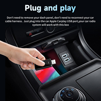 Adaptateurs Carplay sans fil Dongle de jeu de voiture Convertisseur câblé vers sans fil Android Auto Bulit-in Adaptateurs Carplay filaires Dongle