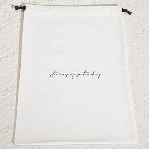 Bolsa Ecológica de Algodón Twill Blanco para Zapatos y Sombreros, con Logotipo Personalizado, Bolsa de Compras con Cordón de Algodón Twill - Product Image 3
