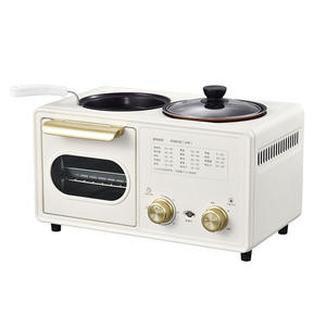 3 In1 Ontbijtset Broodrooster Oven, Kookpot En Koekenpan, Ontbijtmaker Oven Elektrisch 3 In 1 Mini Elektrische Oven - Product Image 5