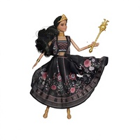 Poupée Princesse Gothique Exotique Indienne de 30 cm en Boîte, Jouet en Gros, Poupée Articulée à 6 Points en Tissu à l'Échelle 1:6 avec Ensemble d'Accessoires pour Enfants de 7 à 14 Ans