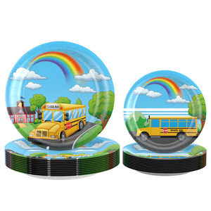 Les fournitures de fête du retour à l'école <span class=keywords><strong>pour</strong></span> enfants de la <span class=keywords><strong>maternelle</strong></span> comprennent de la vaisselle jetable telle que des assiettes en papier et des gobelets en papier - Product Image 5