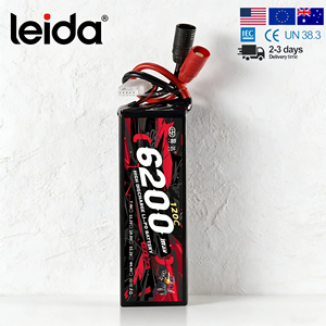 LEIDA LD02 4S 14.8V 120C 6200mAh 리튬 폴리머 배터리 (FPV 쿼드콥터, 드론, 비행기, RC 자동차, 트럭 및 보트용) - Product Image 1