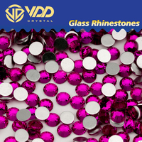 VDD 128 Berry Rose SS4-SS50 Nouvelle Couleur Strass en Verre Cristal à Dos Plat pour Décoration DIY Accessoires Nail Art