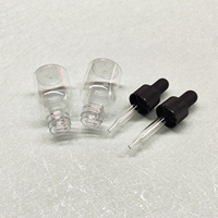 Flacons compte-gouttes vides en plastique transparent PET 20 ml avec étiquette personnalisée