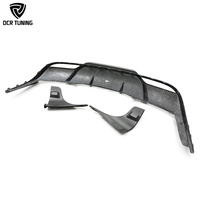 Difusor Trasero de Fibra de Carbono Seca Highland para Tesla Model 3, Acabado Mate, Kits de Carrocería Exterior, Labio de Parachoques Trasero de Carbono Real, 3 Nuevos