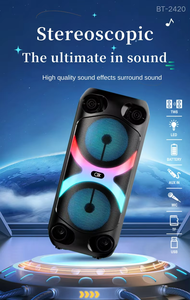 Dual 4 pulgadas Partybox Karaoke altavoz con micrófono Amplificada altavoces grandes al aire libre Dj Party Sound Box Caixa De Alto-falante BT2420 - Product Image 4