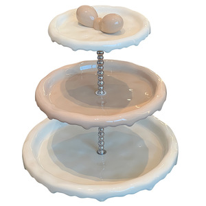 Bandeja de Cerámica de Tres Niveles para Frutos Secos, Plato para Aperitivos, Frutero para el Hogar, Estilo Moderno y Lujoso, Gran Venta - Product Image 5