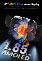 Montre connectée légère AMOLED de 1,85 pouce U19, nouvelle surveillance du sommeil, de la fréquence cardiaque, de l'oxygène sanguin, suivi de la santé et de l'exercice