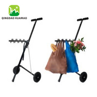 Chariot de courses pliable portable avec crochet, outils de jardinage de qualité industrielle personnalisables