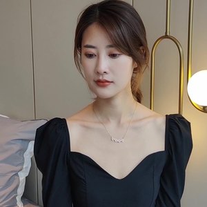 Collar con colgante de corazón plegable magnético de acero inoxidable al por mayor para mujer - Product Image 4