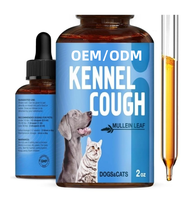 Traitement liquide contre la toux des chiens en gros d'usine, gouttes contre la toux du chenil pour chiens et chats, respiration avec racine de guimauve et feuille de molène