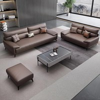 Vente flash - Canapé en cuir 3 places ZHUO au design moderne pour salon, bureau à domicile, chambre et hôpital