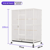 Cage pour oiseaux détachable de grande taille, design multi-boîtes alimentaires, pour perroquets, perruches et canaris
