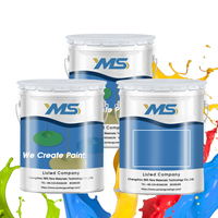 Sampel Gratis YMS 100% Solid Tanpa Pelarut Dua Komponen Pelapis Epoksi Cair Self-Leveling untuk Substrat Beton, Anti Gores
