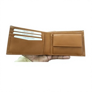 Portefeuilles en cuir véritable personnalisés pour hommes, qualité supérieure, design élégant, étanches, broderie ouverte, lettres, pour messieurs - Product Image 2
