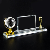 Cadre photo en cristal en gros, cadeaux de bureau, logo 3D personnalisé, 180x50mm, boîte cadeau pour décorations de bureau