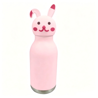 Bouteille isotherme Emode sans BPA, design tête de loup, avec couvercle en forme de tête d'animal